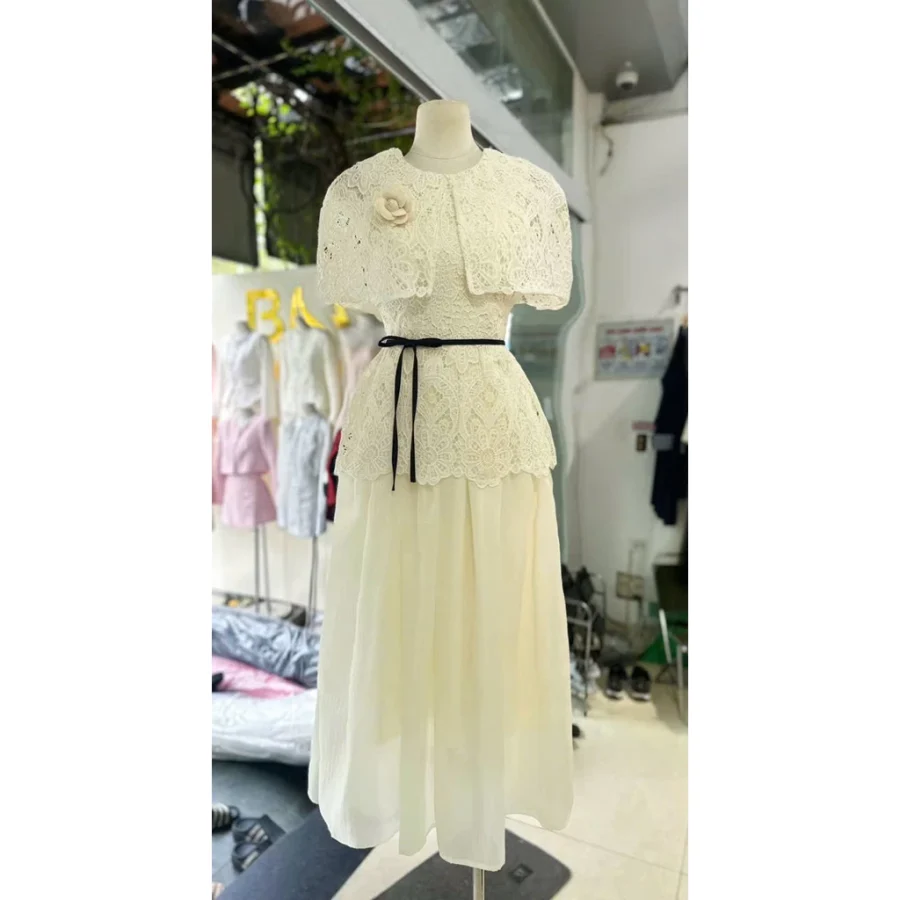 Váy Dự Tiệc Tag Hoa Cài Rời