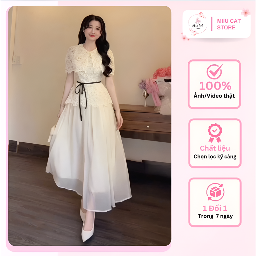 Váy Dự Tiệc Tag Hoa Cài Rời