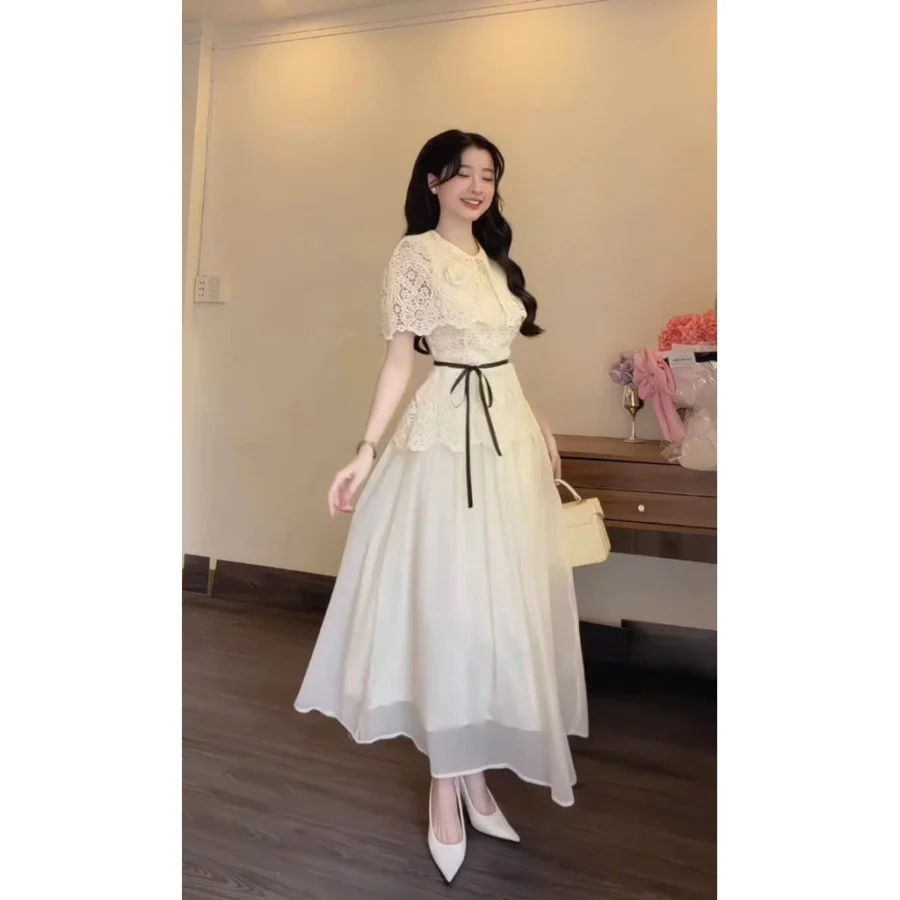 Váy Dự Tiệc Tag Hoa Cài Rời