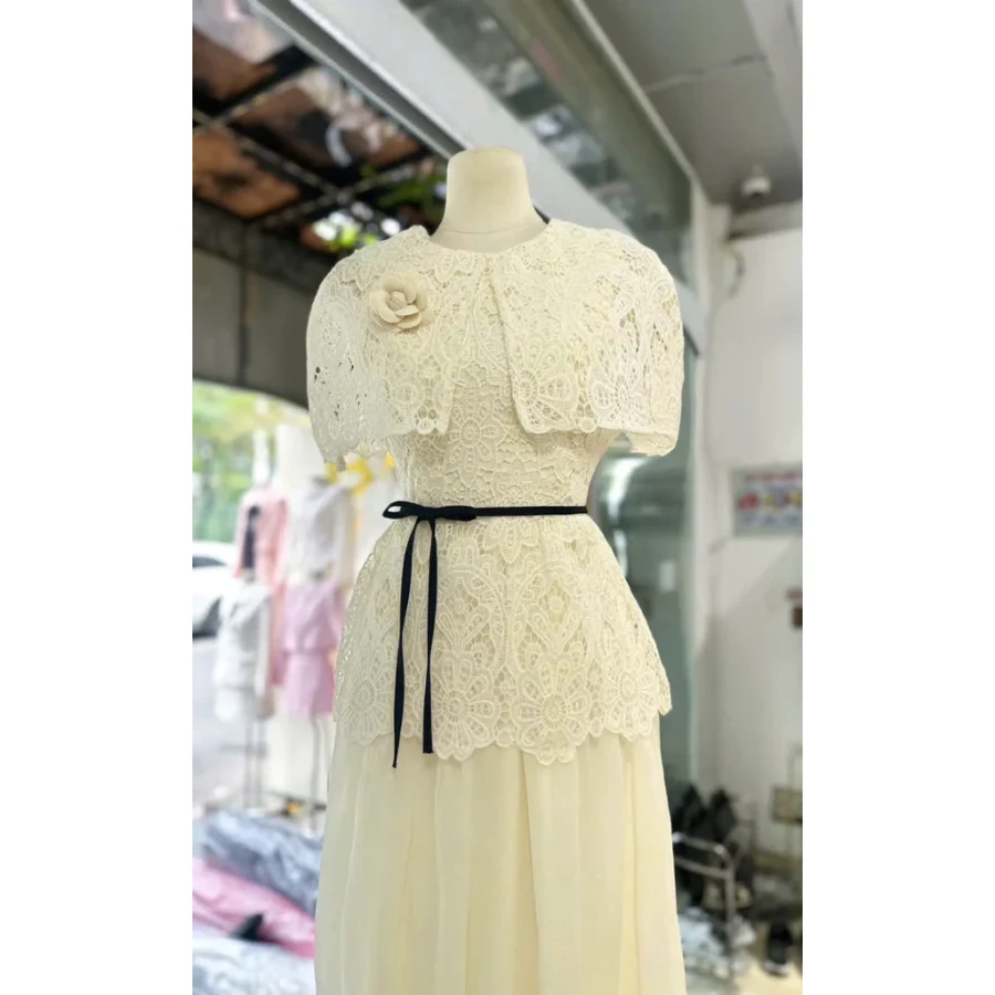 Váy Dự Tiệc Tag Hoa Cài Rời