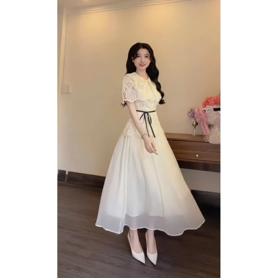 Váy Dự Tiệc Tag Hoa Cài Rời