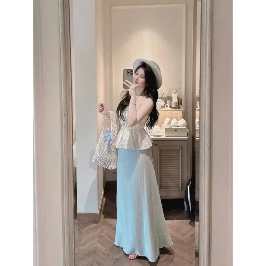 Set Áo Hoa Nhí Phối Chân Váy Đuôi Cá